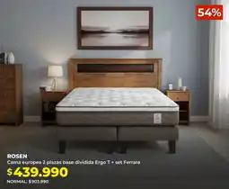 Easy Rosen cama europea 2 plazas base dividida ergo t + set ferrara oferta