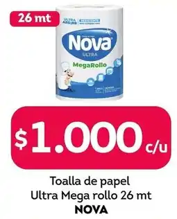 Tottus Nova toalla de papel ultra mega rollo oferta