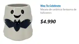 Lider Way To Celebrate maceta de cerámica fantasma de halloween oferta