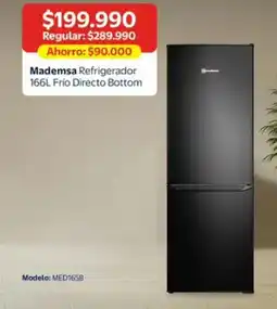 Lider Mademsa Refrigerador 166L Frio Directo Bottom oferta