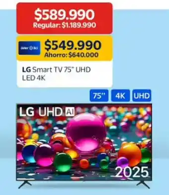 LG Smart TV 75" UHD LED 4K