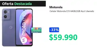 PC Factory Motorola celular E15 oferta