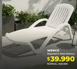 Easy WENCO reposera Ibiza blanco oferta