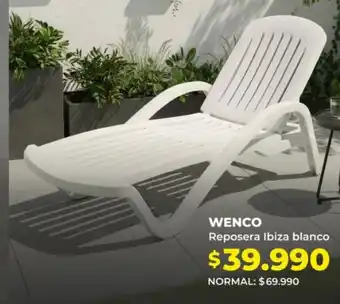 Easy WENCO reposera Ibiza blanco oferta