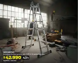 Easy MCCARTHY Escalera multipropósito alto 3.27 m 12 peldaños slim oferta