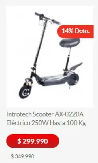 Casa Royal Introtech Scooter AX-0220A Electrico 250W Hasta 100 kg oferta