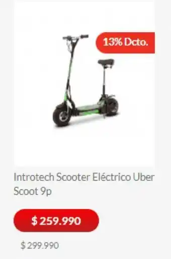 Casa Royal Introtech Scooter Electrico Uber Scoot 9p oferta