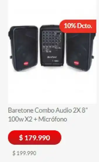 Casa Royal Baretone Combo Audio 2X 8" 100w X2 + Microfono oferta
