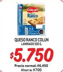 Mayorista 10 Colun queso ranco oferta