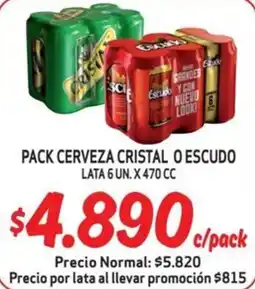 Mayorista 10 Cristal o Escudo cerveza oferta