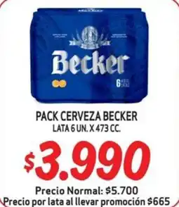 Mayorista 10 Becker cerveza oferta