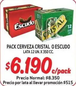 Mayorista 10 Cristal o Escudo cerveza oferta