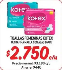 Mayorista 10 Kotex toallas femeninas oferta