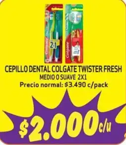 Mayorista 10 Colgate twister Fresh cepillo dental oferta