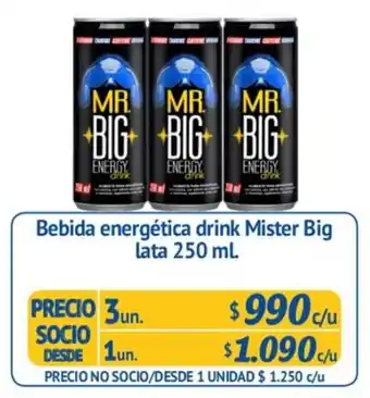 Alvi Bebida Energética Drink Mister Big 250ml 3un. oferta