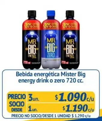 Alvi Bebida Energética Mister Big Energy Drink o Zero 720cc 3un. oferta