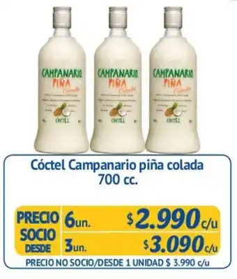 Alvi Cóctel Campanario Piña Colada 700cc. 6un. oferta