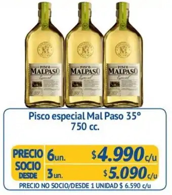 Alvi Pisco Especial Mal Paso 35° 750cc 6un. oferta
