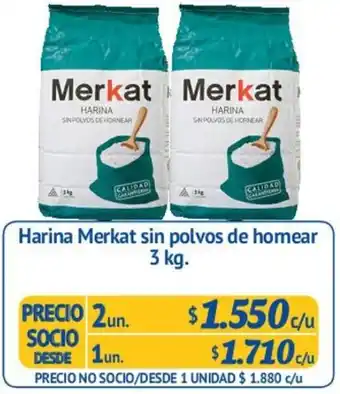 Alvi Harina Merkat Sin Polvos de Homear 2un 3kg oferta
