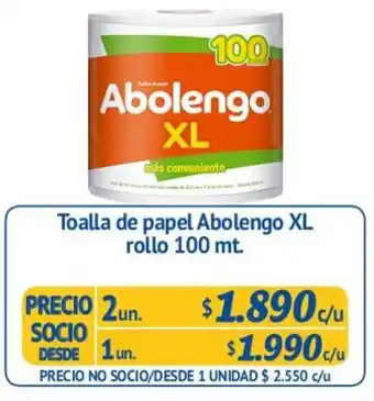 Alvi Toalla de Papel Abolengo XL Rollo 100mt 2un oferta