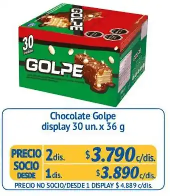 Alvi Chocolate Golpe Display 30un. x 36g 2dis oferta