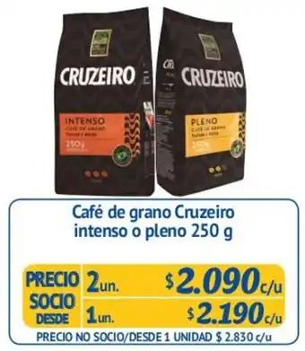 Alvi Café de Grano Cruzeiro Intenso o Pleno 2un 250g oferta