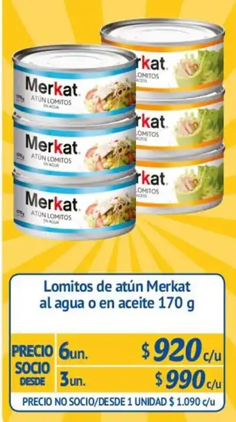 Alvi Lomitos de Atún Merkat Al Agua o en Aceite 6un. 170g oferta