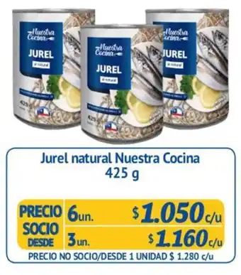 Alvi Jurel Natural Nuestra Cocina 6un. 425g oferta
