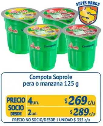 Alvi Compota Soprole Pera o Manzana 4un. 125g oferta