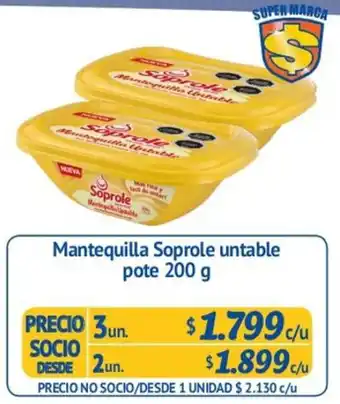Alvi Mantequilla Soprole Untable Pote 3un. 200g oferta