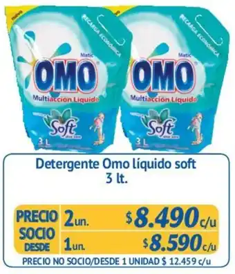 Alvi Detergente Omo Líquido Soft 2un. 3lt oferta