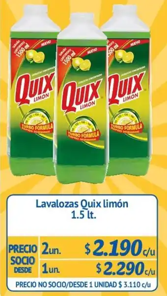 Alvi Lavalozas Quix Limón 2un. 1.5lt oferta