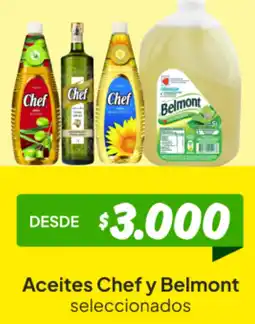 Unimarc Aceites chef y belmont oferta