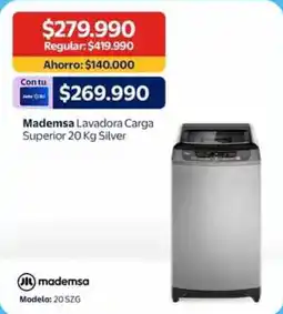 Lider Mademsa lavadora carga superior 20 kg oferta