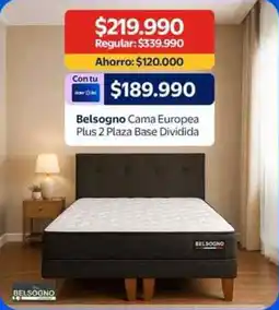 Lider Belsogno cama europea plus 2 oferta