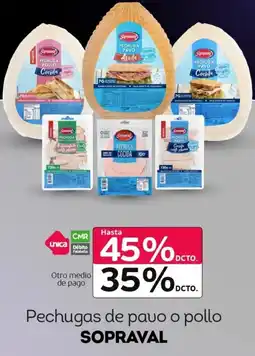 Tottus Sopraval pechugas de pauo o pollo oferta