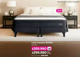 Ripley Rosen cama europea tempo oferta