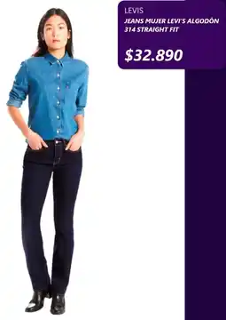 Ripley Levis jeans mujer levi's algodón 314 straight fit oferta