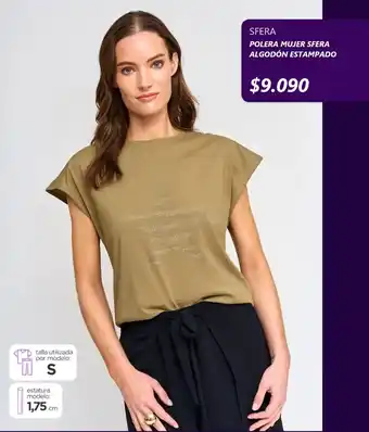 Sfera polera mujer sfera algodón estampado