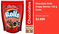 Super Bodega a Cuenta Costa chocolate rolls crispy berries oferta