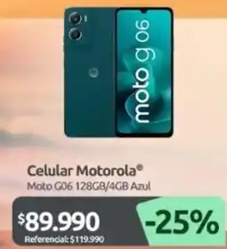 PC Factory Motorola moto G06 celular oferta