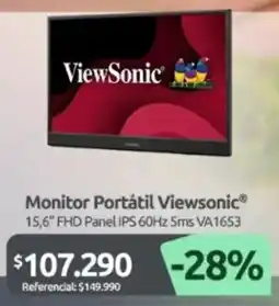 PC Factory Viewsonic monitor portátil 15,6" oferta