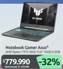 PC Factory Asus notebook gamer oferta