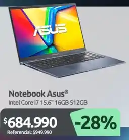PC Factory Asus notebook oferta