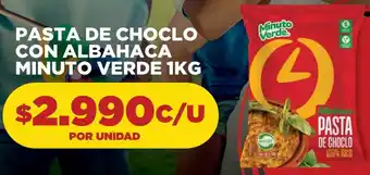 Pasta de choclo con albahaca minuto verde