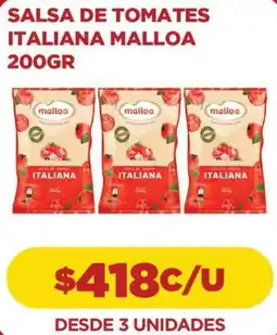 Comercial Castro Malloa salsa de tomates italiana oferta