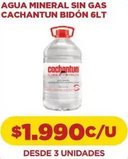 Comercial Castro Cachantun agua mineral sin gas bidón oferta