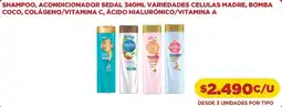 Comercial Castro Sedal shampoo, acondicionador oferta