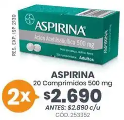 Cruz Verde ASPIRINA 20 Comprimidos oferta