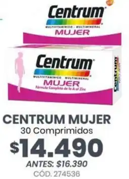 Cruz Verde Centrum mujer 30 comprimidos oferta